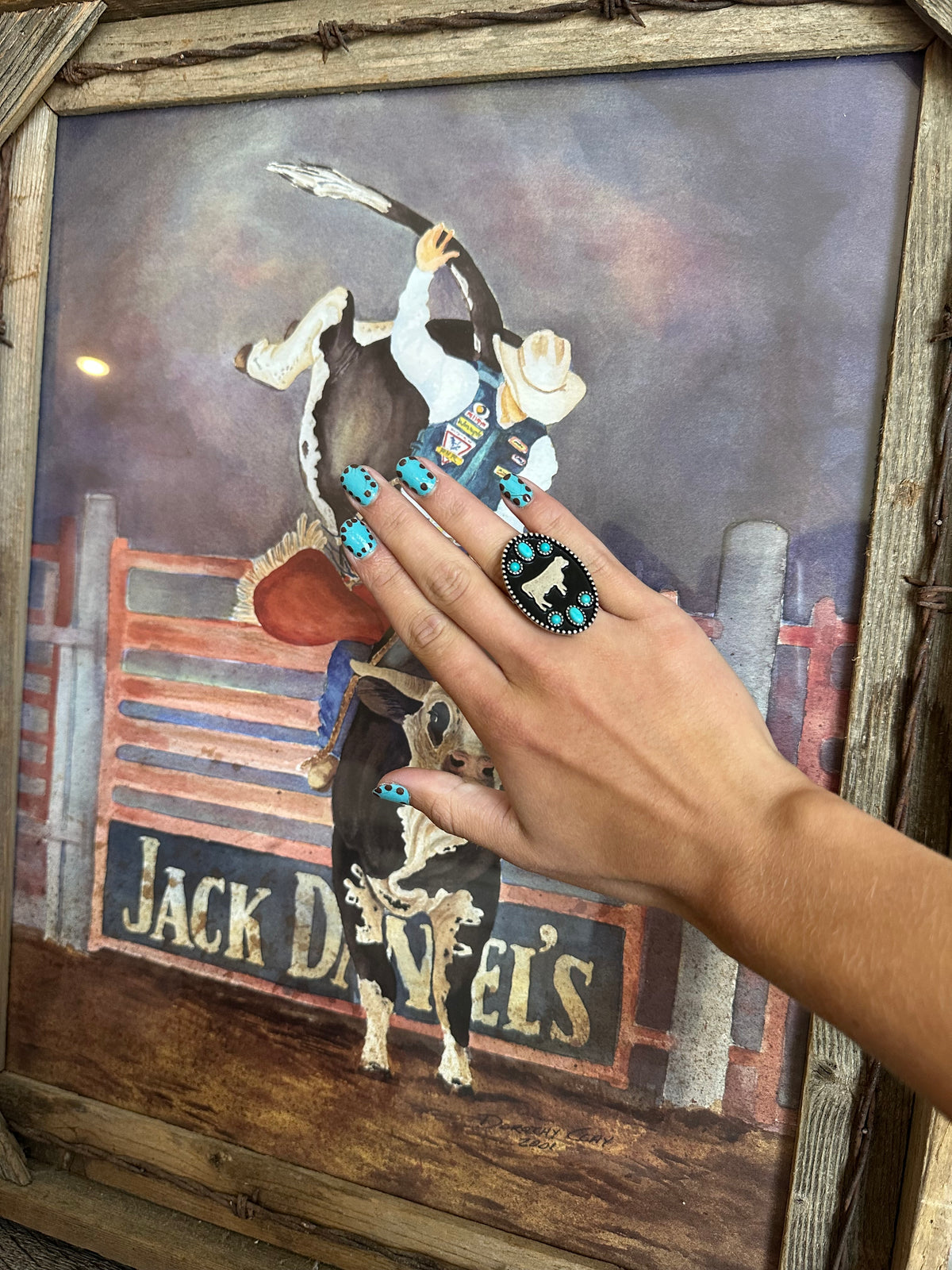 Oval Cow Silhouette Ring
